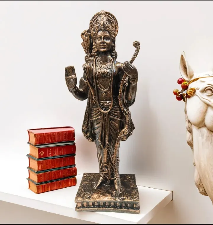 Antique Finish Lord Ram Idol with Bow –...