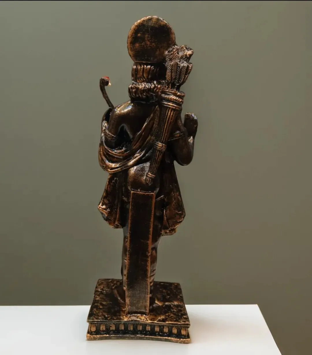 Antique Finish Lord Ram Idol with Bow – Decorative Statue for Home & Temple