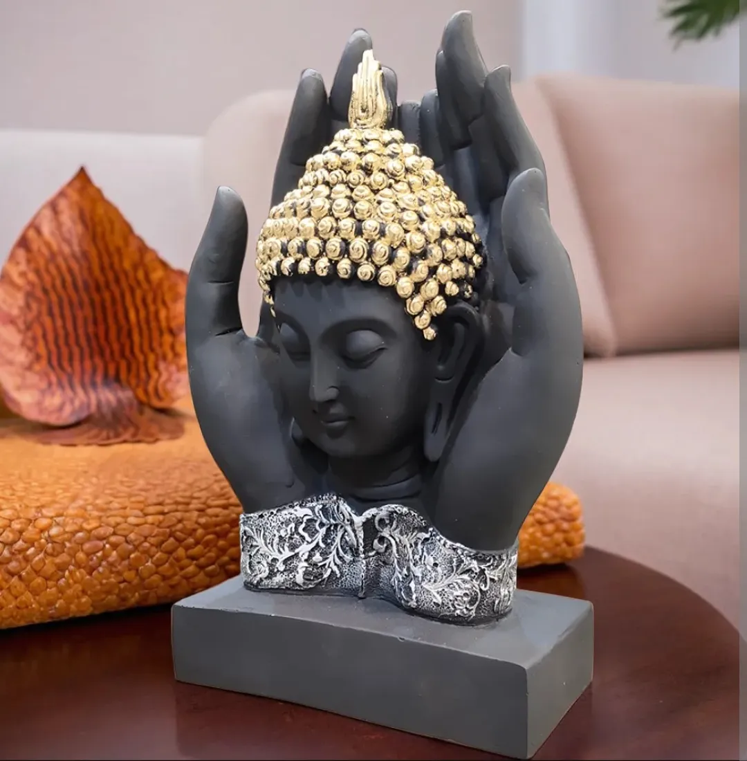 Meditating Buddha Hands Statue – Premium Resin Home Décor