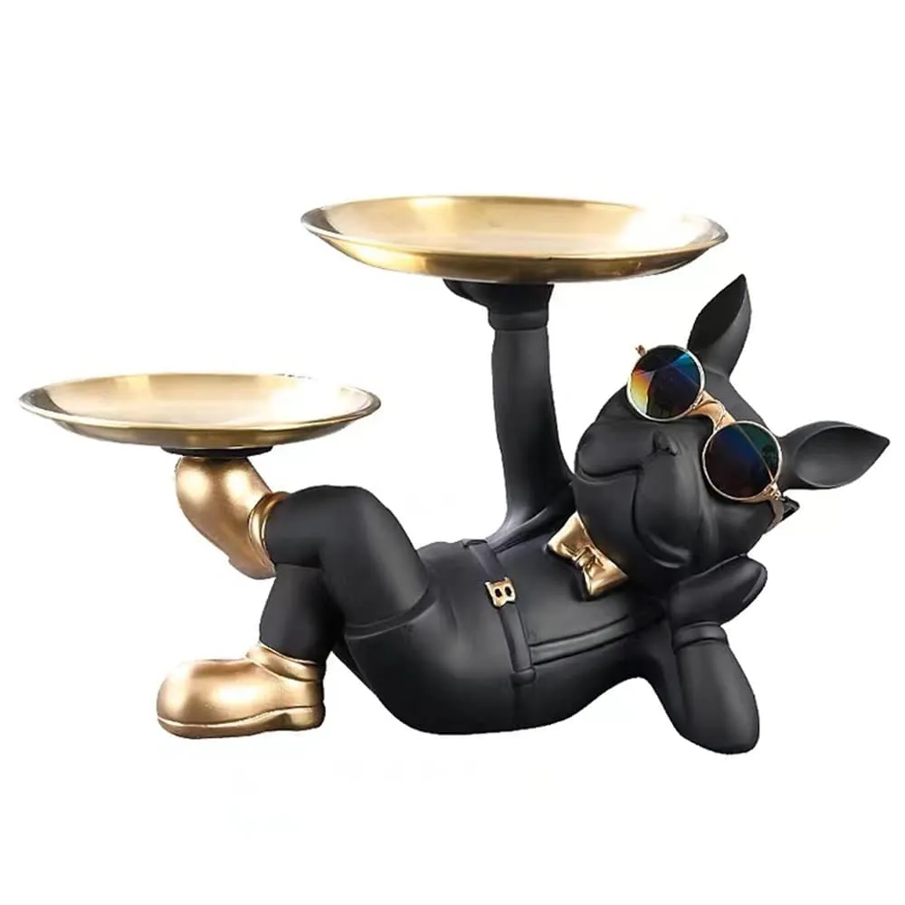 Premium Resin Bull Dog Butler Tray Showp...