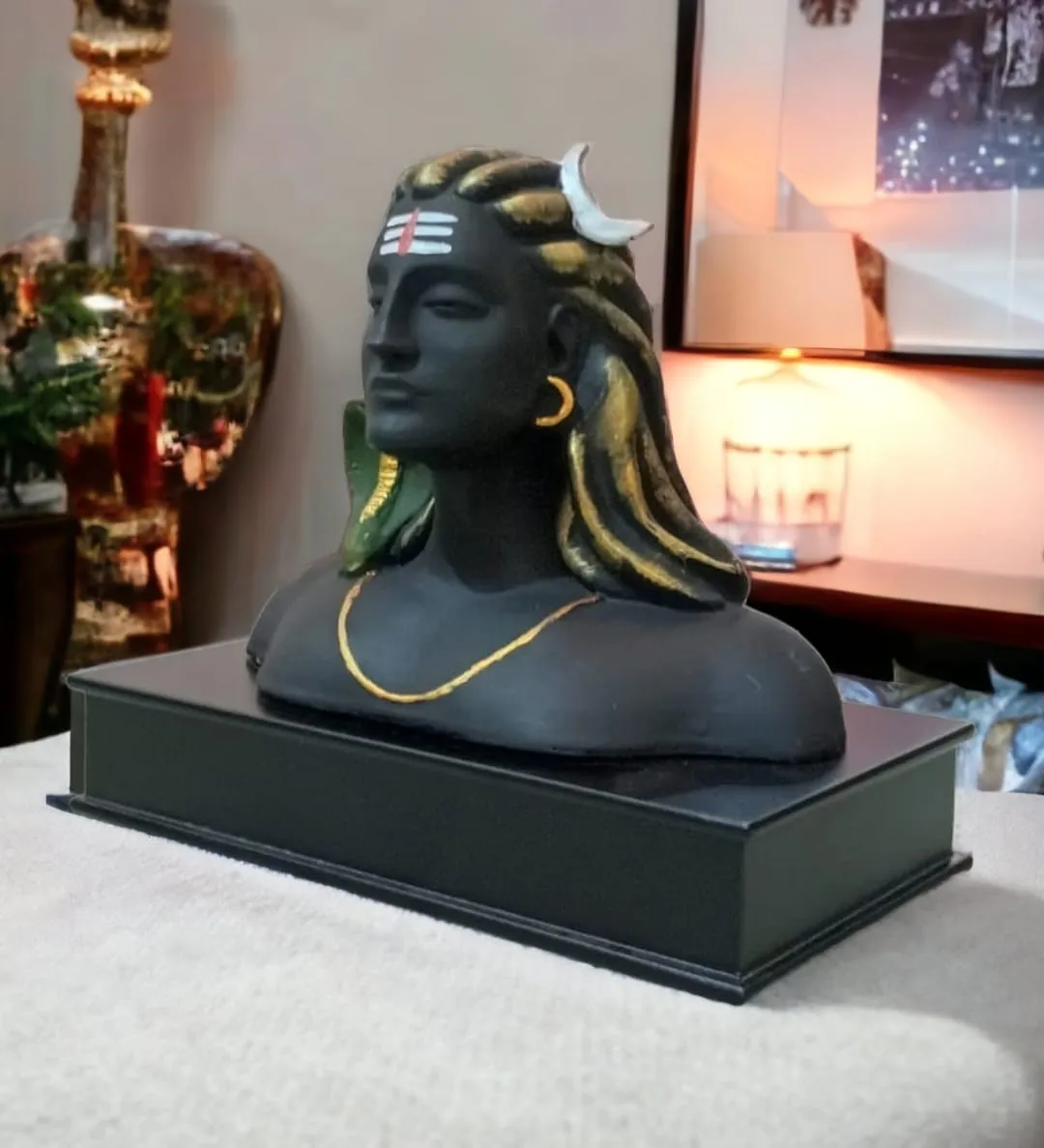 Mahadev Adiyogi Statue with Snake – Decorative Resin Idol