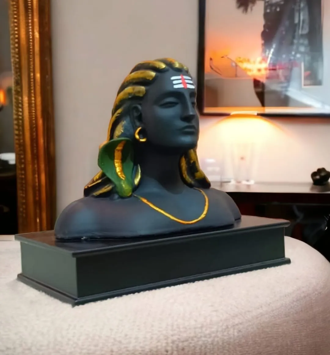 Mahadev Adiyogi Statue with Snake – Decorative Resin Idol