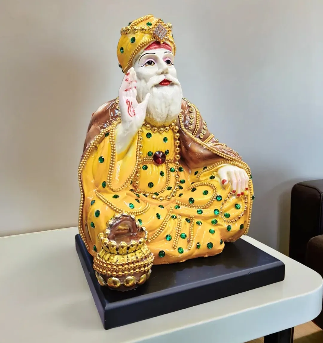 Guru Nanak Dev Ji Statue for Home Temple & Office Décor