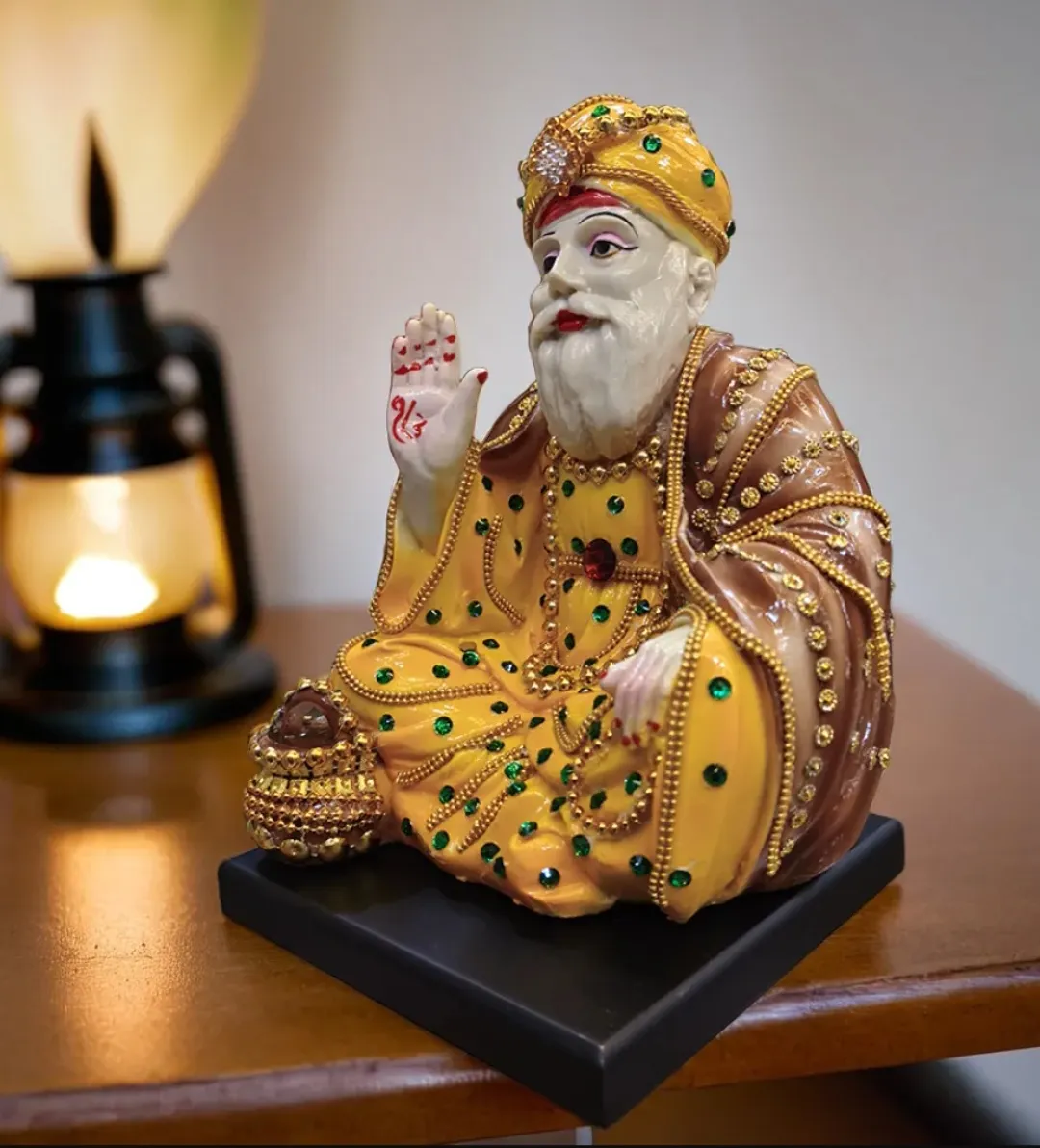 Guru Nanak Dev Ji Statue for Home Temple & Office Décor