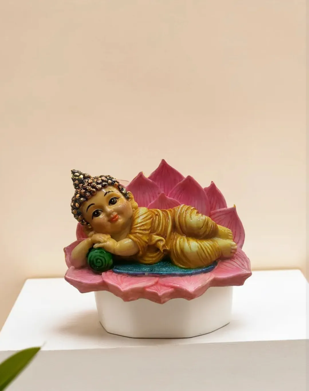 Sleeping Baby Buddha on Lotus Showpiece...