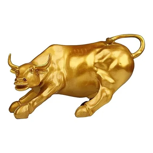 Golden Bull Showpiece – Premium Resin Home Decor
