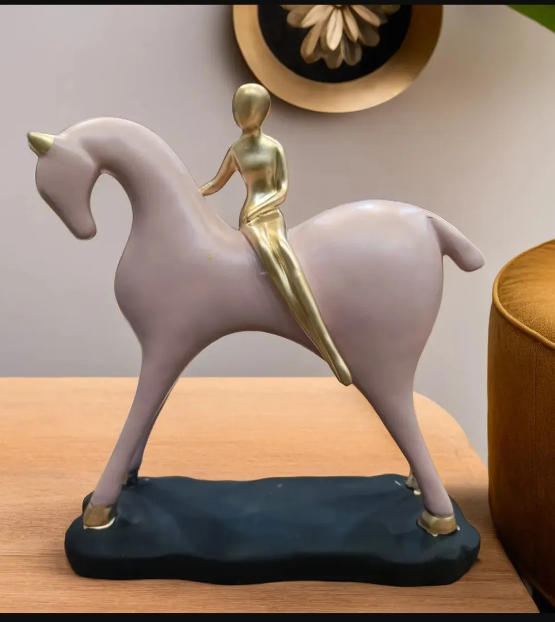 Modern Abstract Horse Rider Resin Showpi...