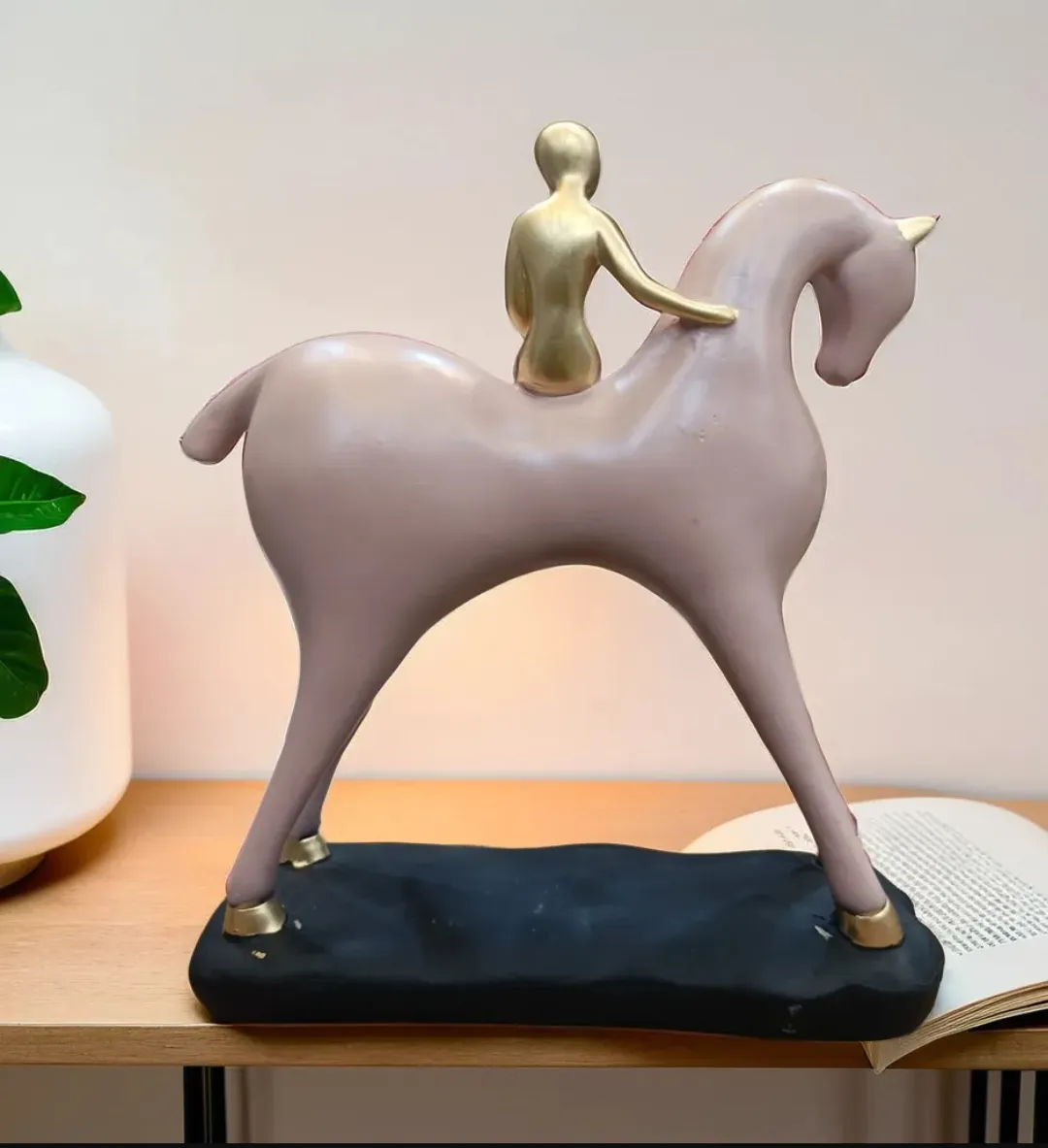 Modern Abstract Horse Rider Resin Showpiece for Home & Office Décor