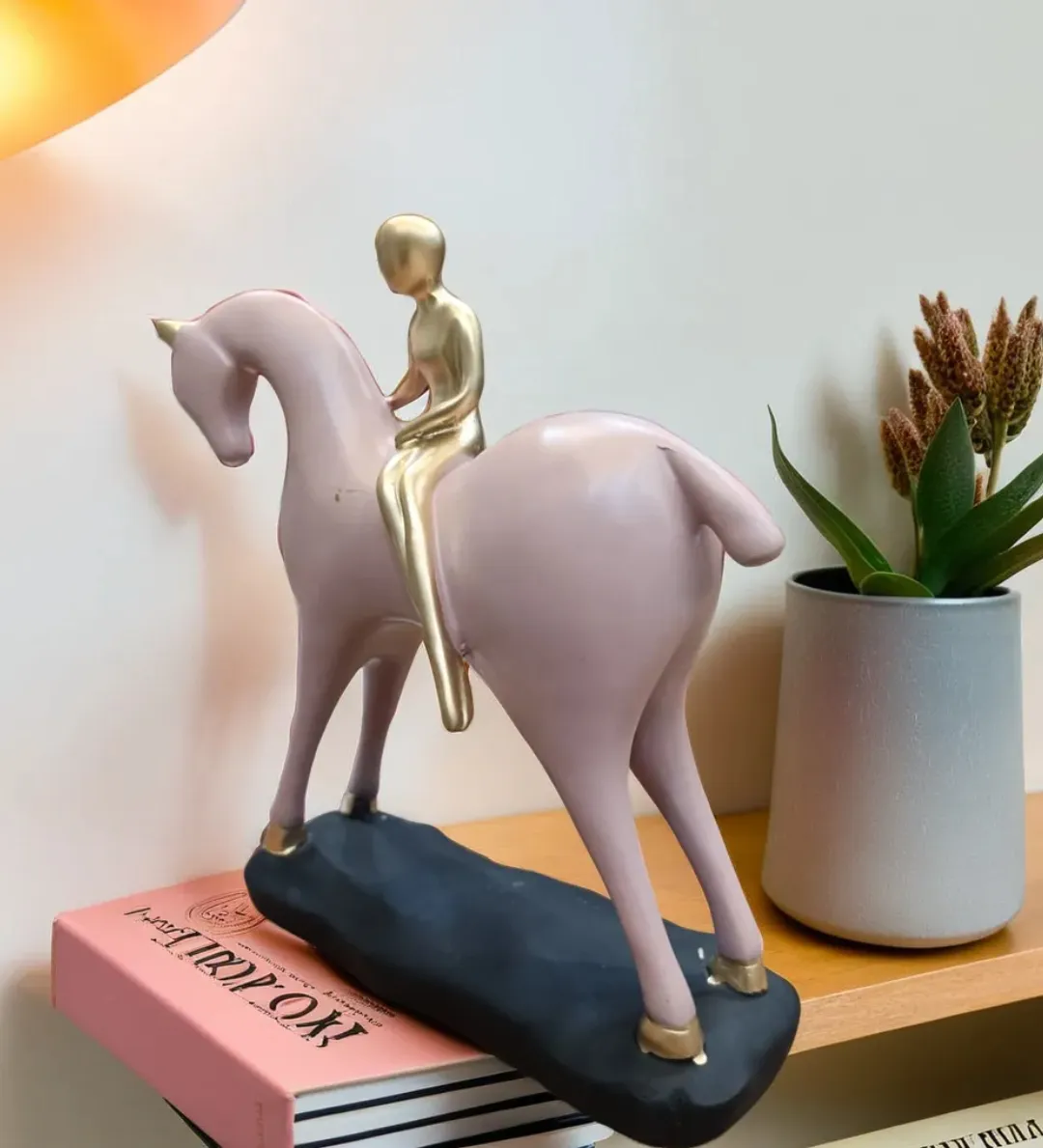 Modern Abstract Horse Rider Resin Showpiece for Home & Office Décor