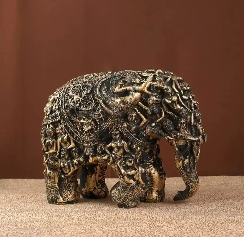 Handcrafted Antique Style Elephant Statue | Decorative Home Décor