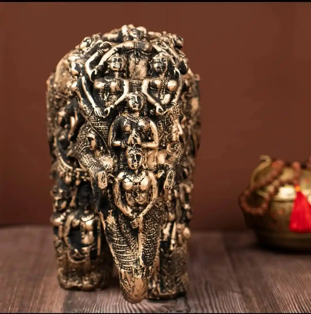 Handcrafted Antique Style Elephant Statue | Decorative Home Décor