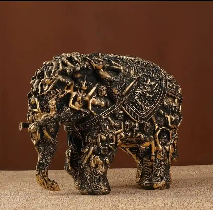 Handcrafted Antique Style Elephant Statue | Decorative Home Décor