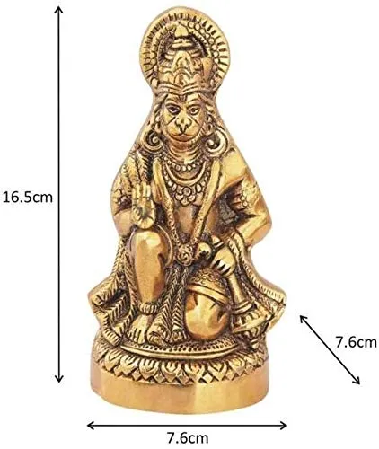 Premium Hanuman Ji Metal Statue for Home Temple, Office Decor & Gifting