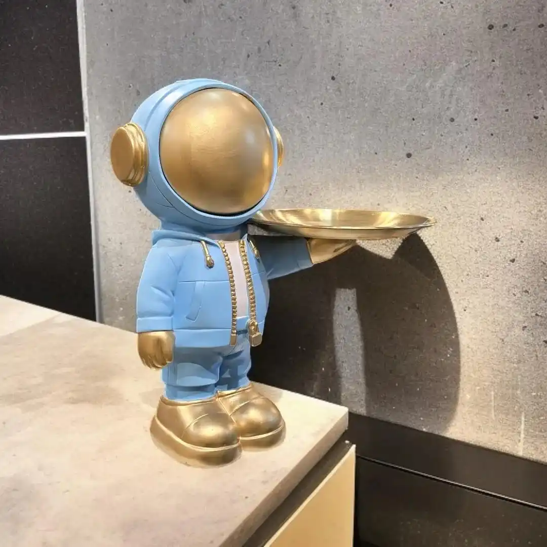 Modern Astronaut Tray Showpiece | Decorative Home Organizer