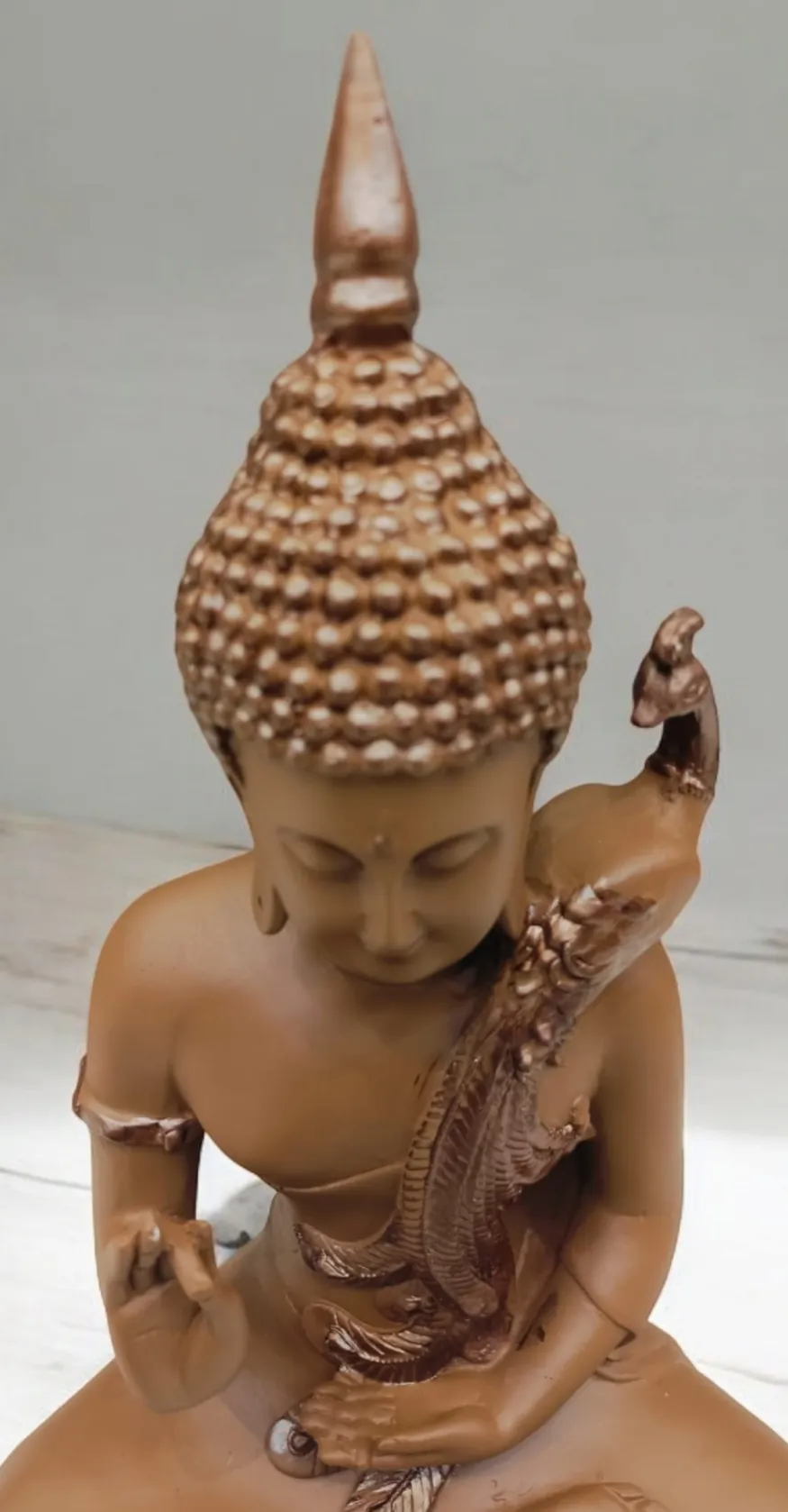Handcrafted Buddha Statue with Peacock | Decorative Spiritual Home Décor