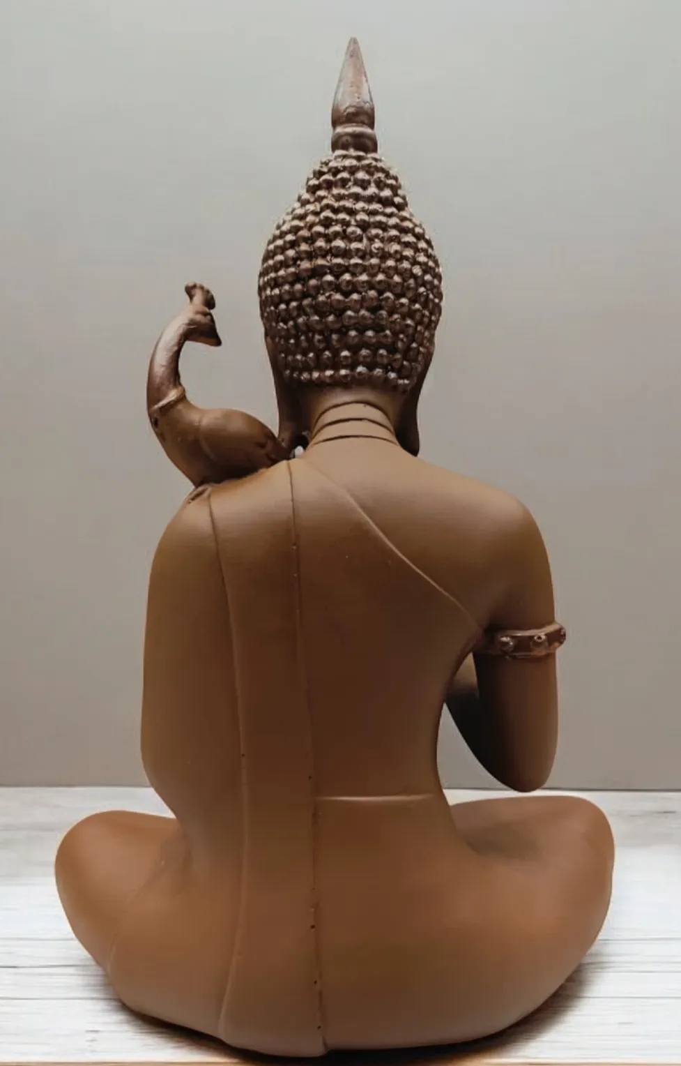 Handcrafted Buddha Statue with Peacock | Decorative Spiritual Home Décor