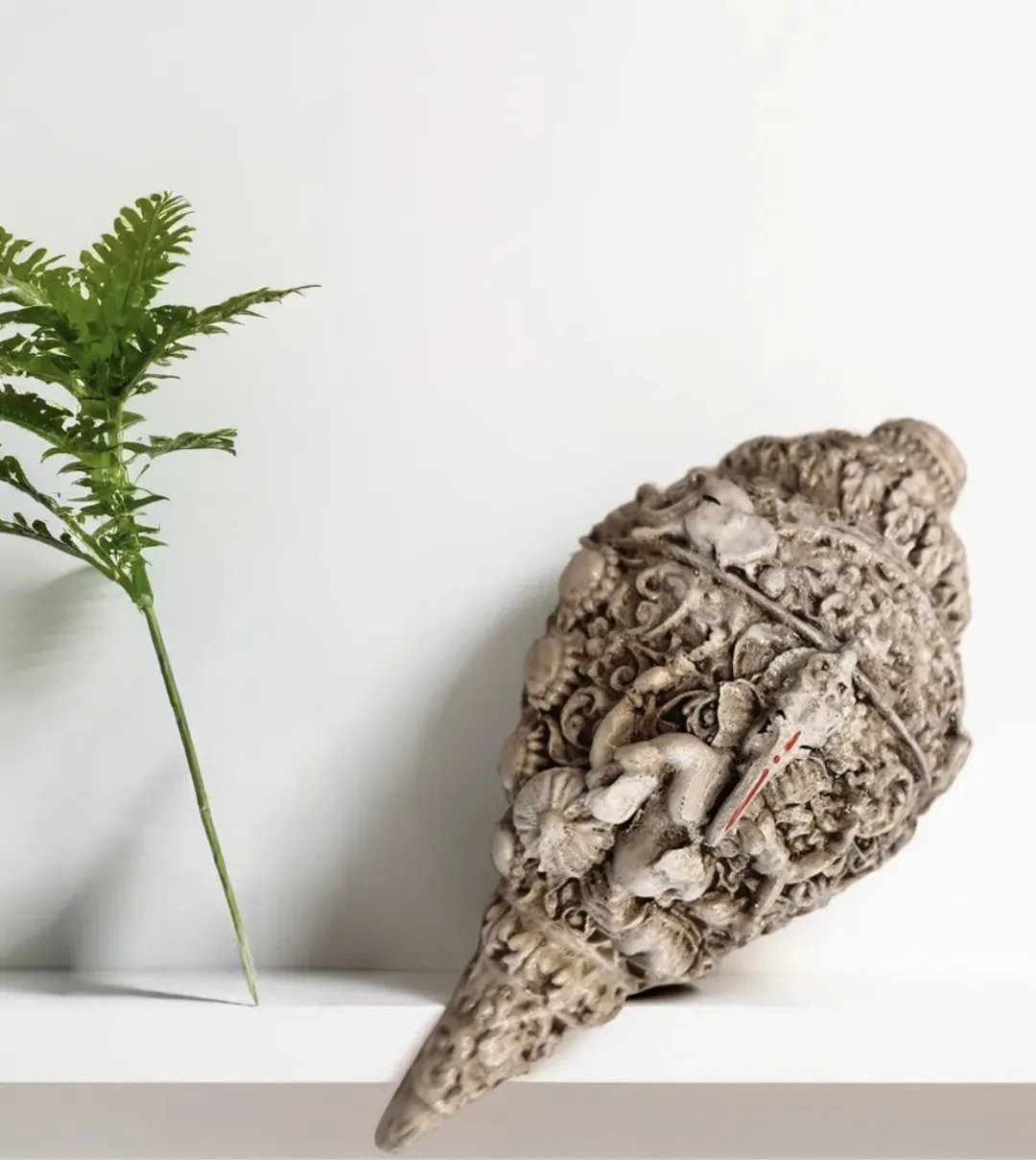 Decorative Ganesha Shankh Showpiece for Home Decor, Temple & Office