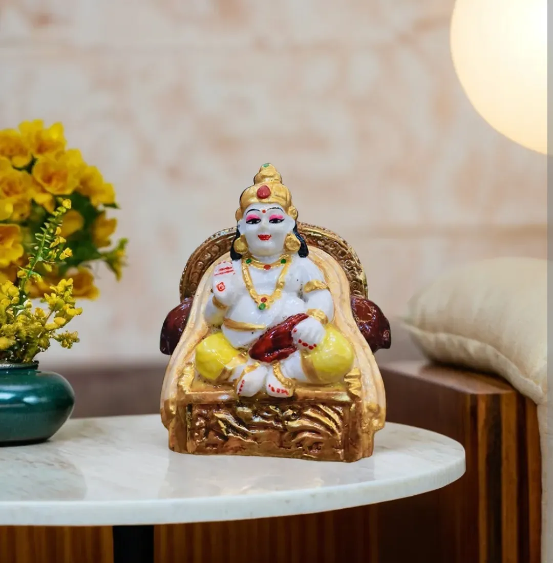 Small Lord Kubera Resin Idol | Handcraft...