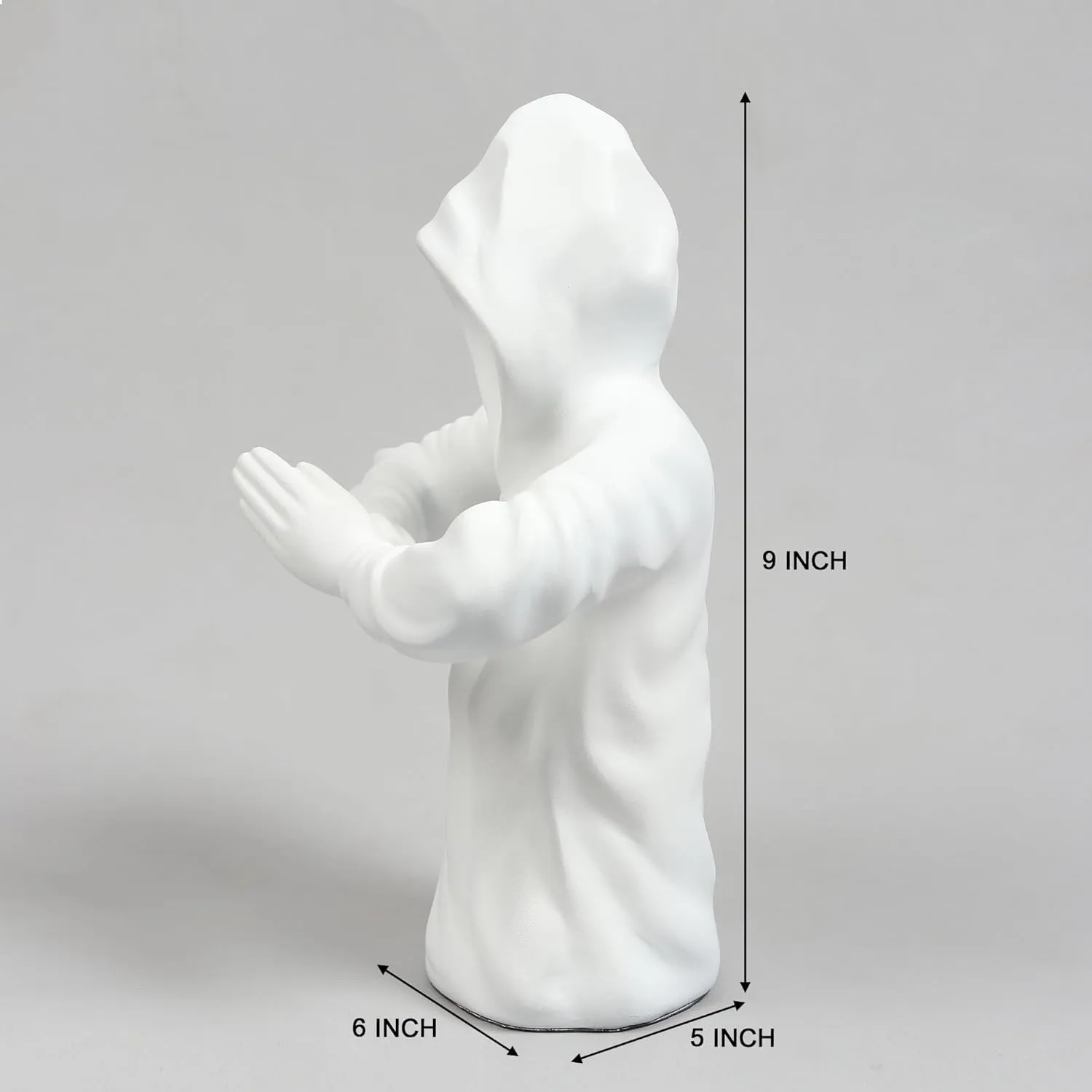 Modern Faceless Hoodie Resin Statue – Abstract Decor Showpiece