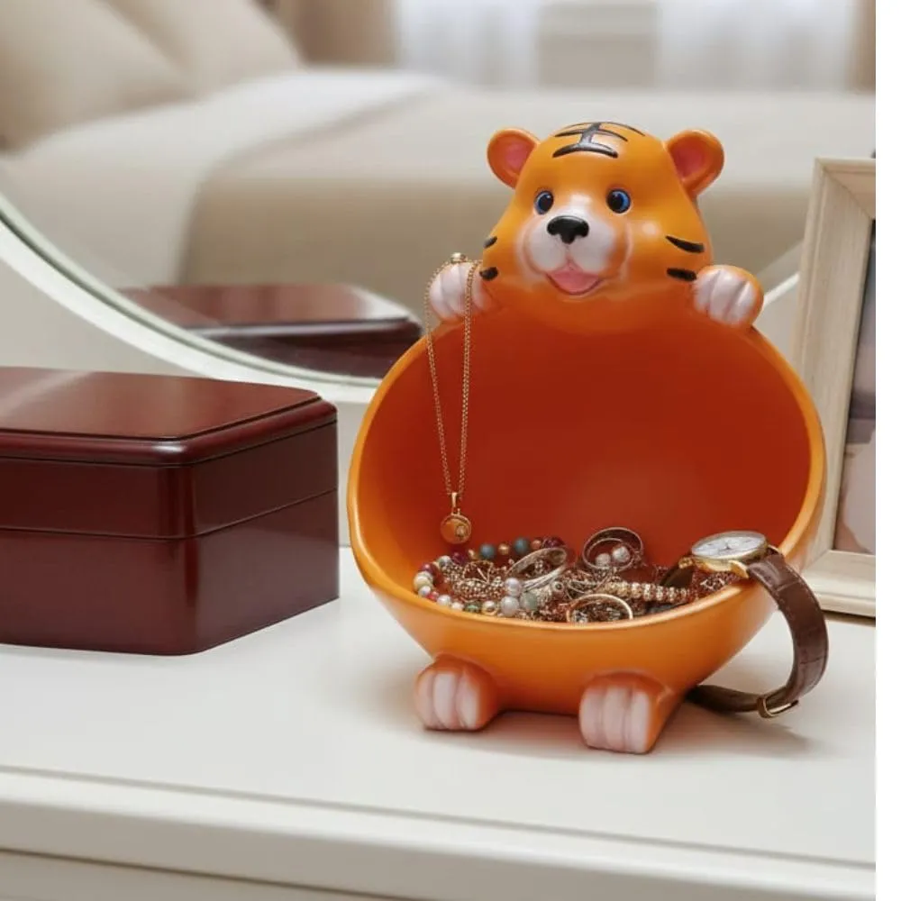 Cute Tiger Resin Storage Bowl – Decorati...