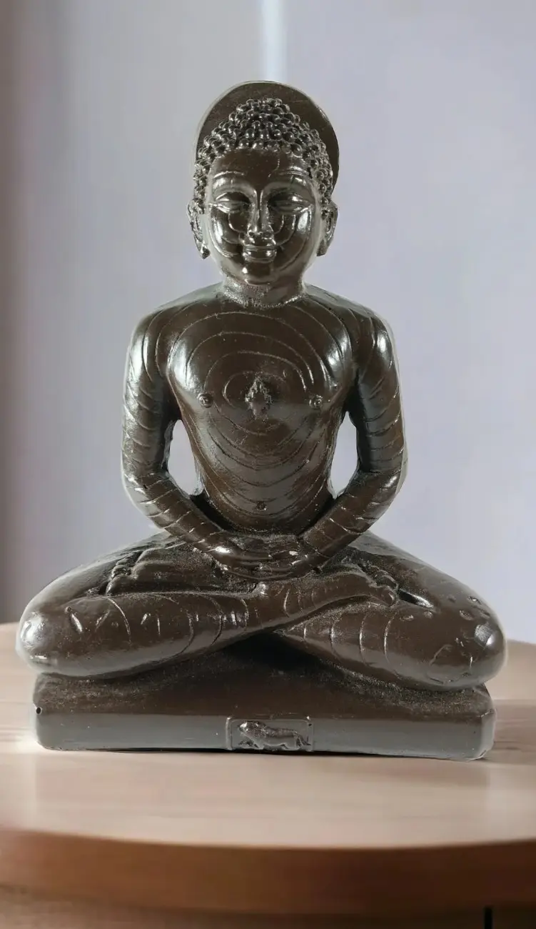 Lord Mahaveer Resin Idol – Premium Black...