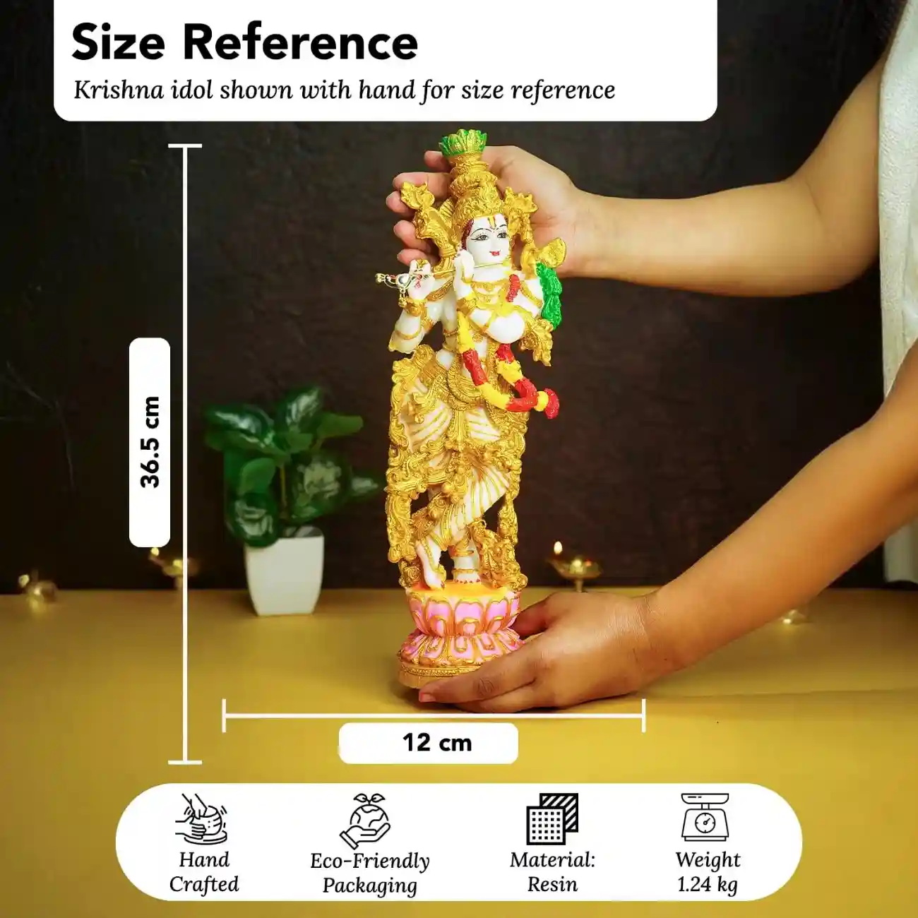 Shree Krishna Murti for Home Temple, Puja Room & Spiritual Décor