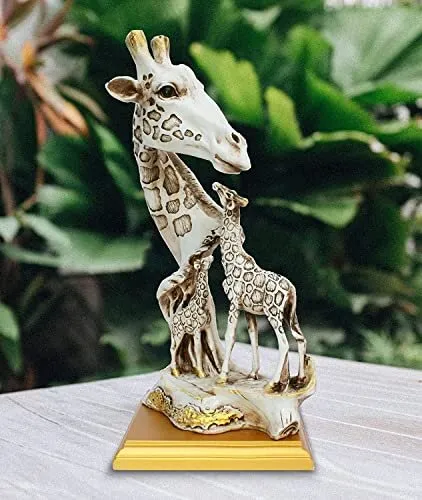 Luxury Giraffe Family Statue – Contemporary Home Decor Sculpture