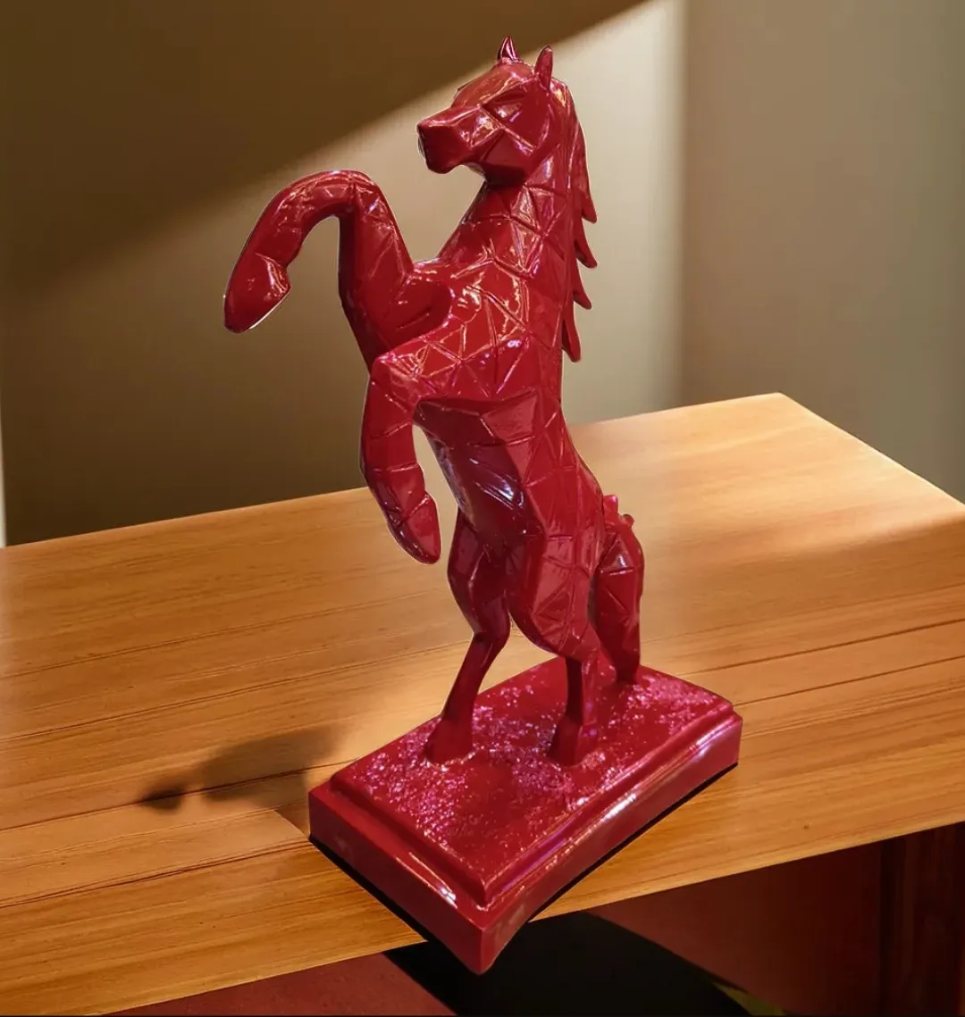 Jumping Horse Statue | Elegant Horse Resin Showpiece for Home, Office, Living Room & Luxury Décor