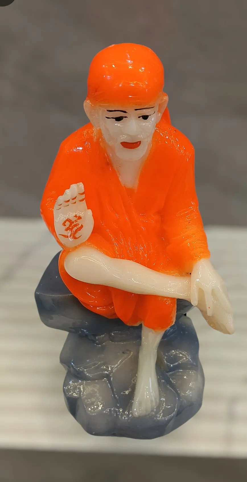Sai Baba Marble Showpiece | Divine Shirdi Sai Baba Decorative Idol for Home, Pooja Room, Office & Gift