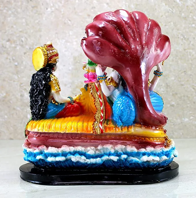 Vishnu Lakshmi Brahma Resin Showpiece | Divine Hindu God Idol for Home, Pooja Room, Office & Spiritual Gift