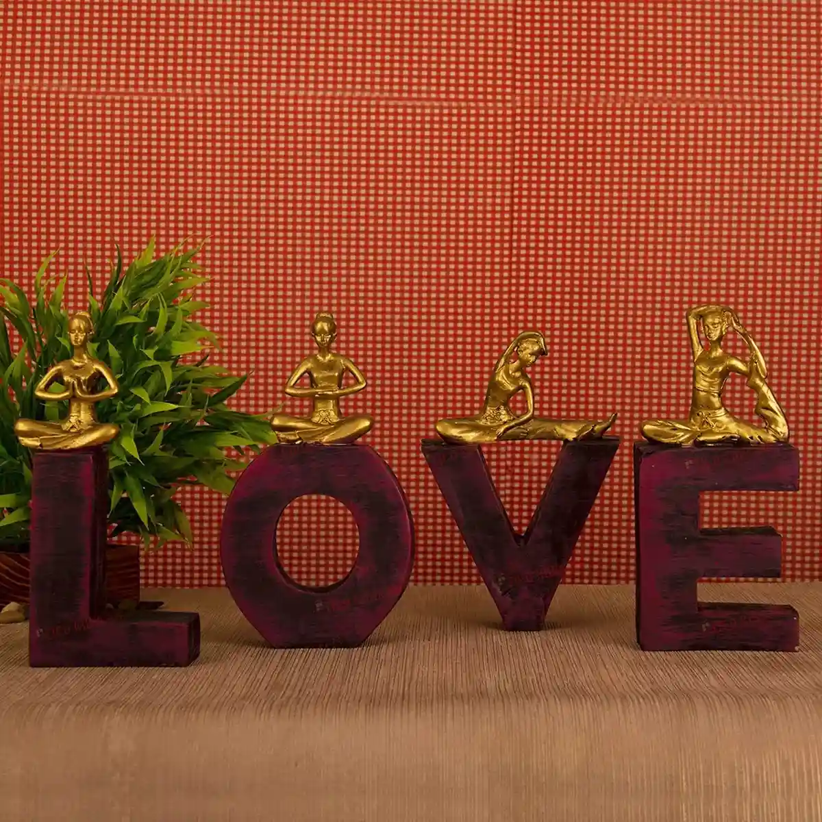 Love Yoga Lady Resin Showpiece | Modern...