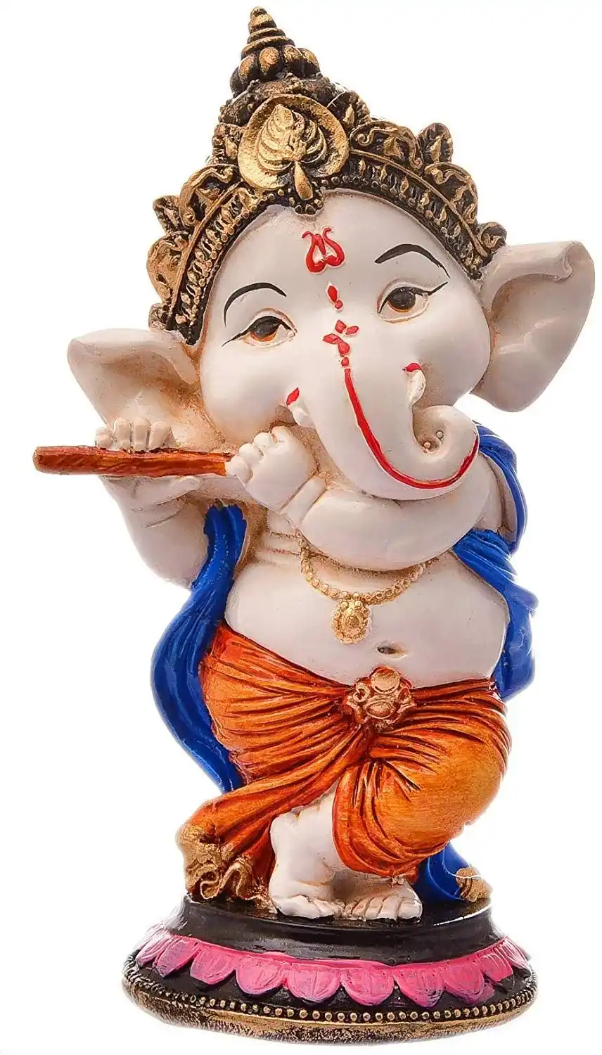 Standing Ganesha Single Resin Idol | Elegant Lord Ganesha Statue for Home, Office, Pooja Room & Gift
