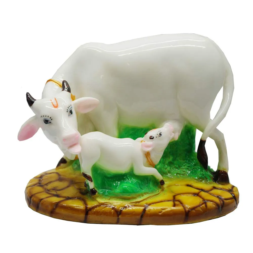 Kamdhenu Cow Resin Showpiece | Sacred Ka...