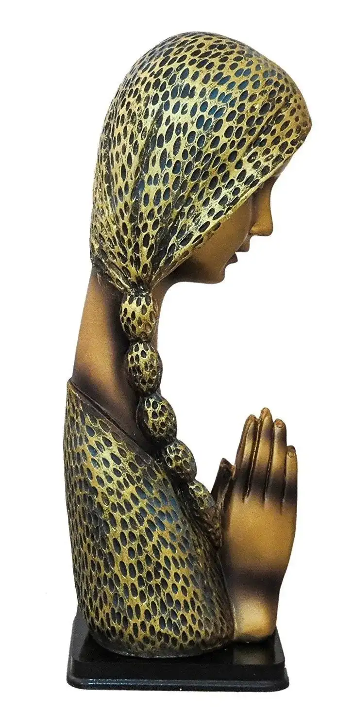 Welcome Lady Resin Showpiece | Elegant Namaste Statue for Home Entrance, Living Room & Office Décor