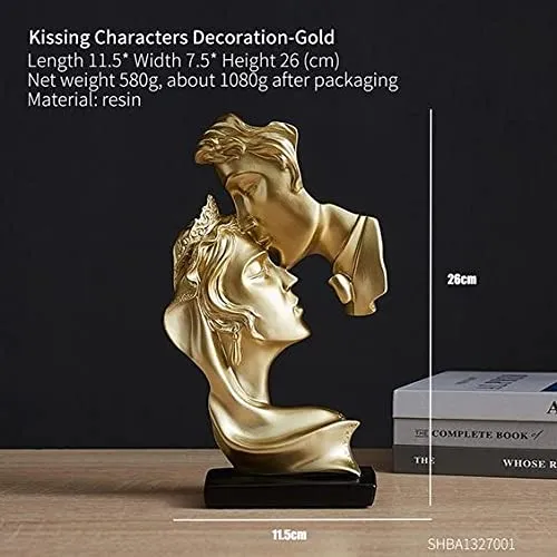 Romantic Moon Couple Showpiece – Elegant Love Statue for Home Décor, Living Room, Bedroom & Anniversary Gift