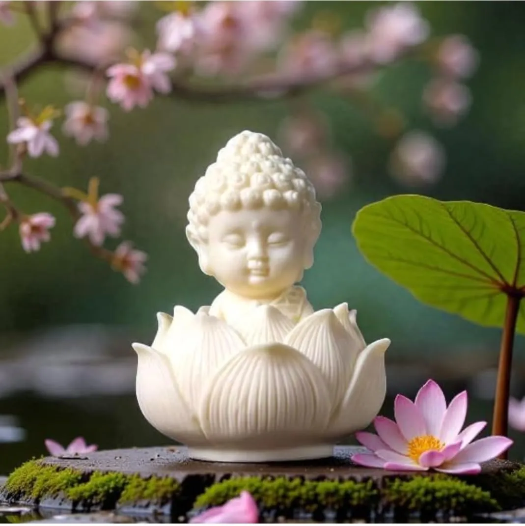Small Kamal Monk Resin Showpiece – Medit...
