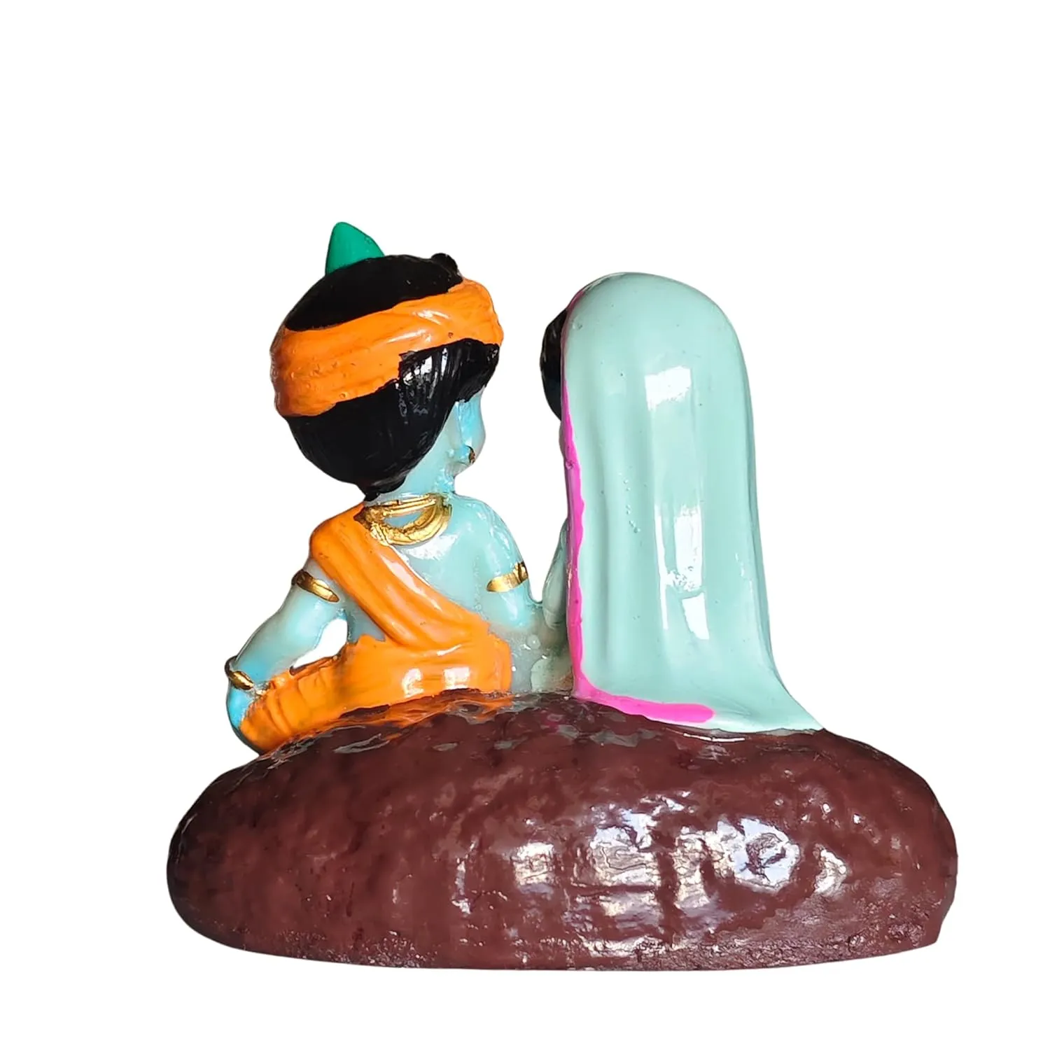 Small Radha Krishna Resin Idol – Elegant Decorative Statue for Home Décor, Pooja Room & Spiritual Gift