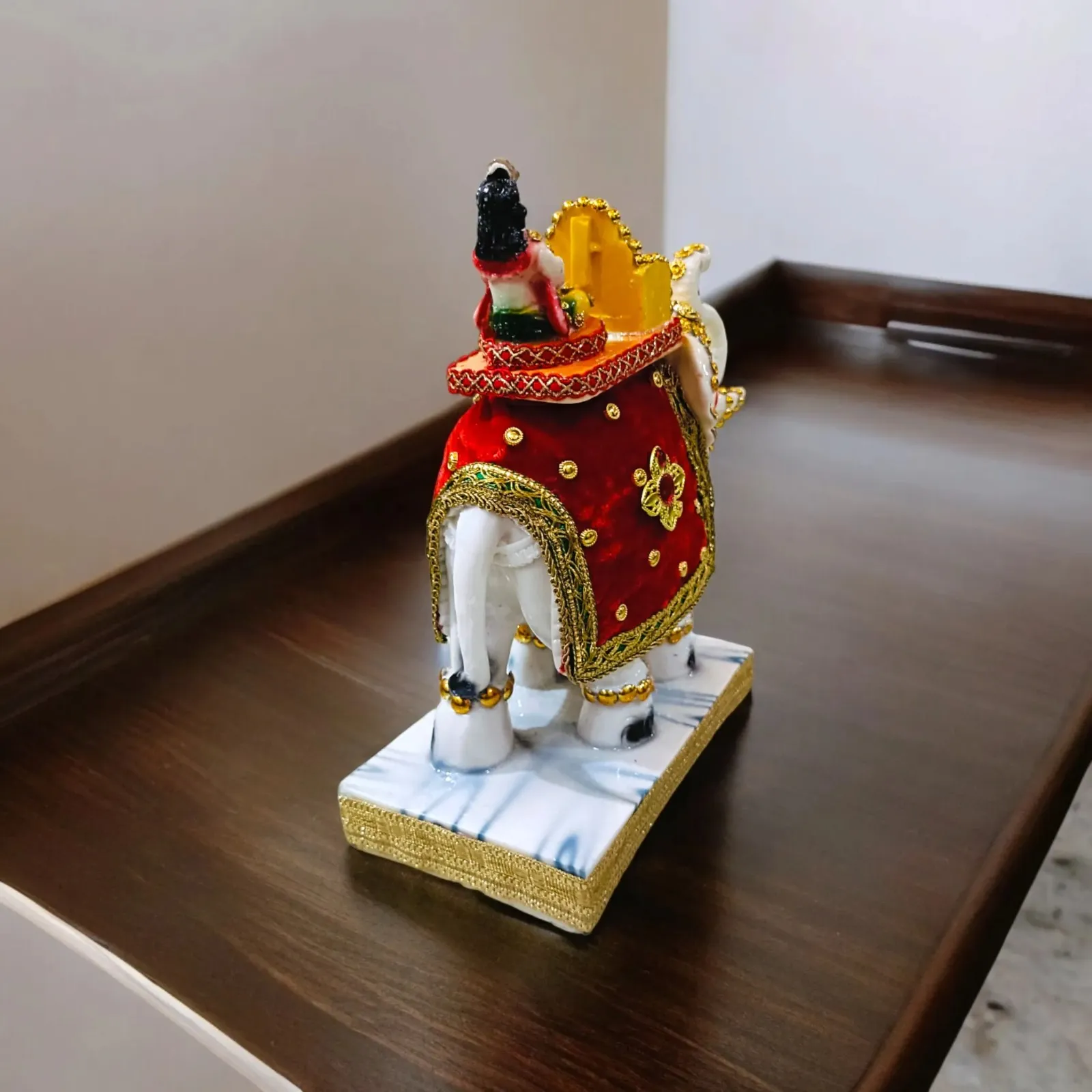 Erawat Elephant Resin Showpiece | Airavata Decorative Statue for Home, Office & Vastu Décor