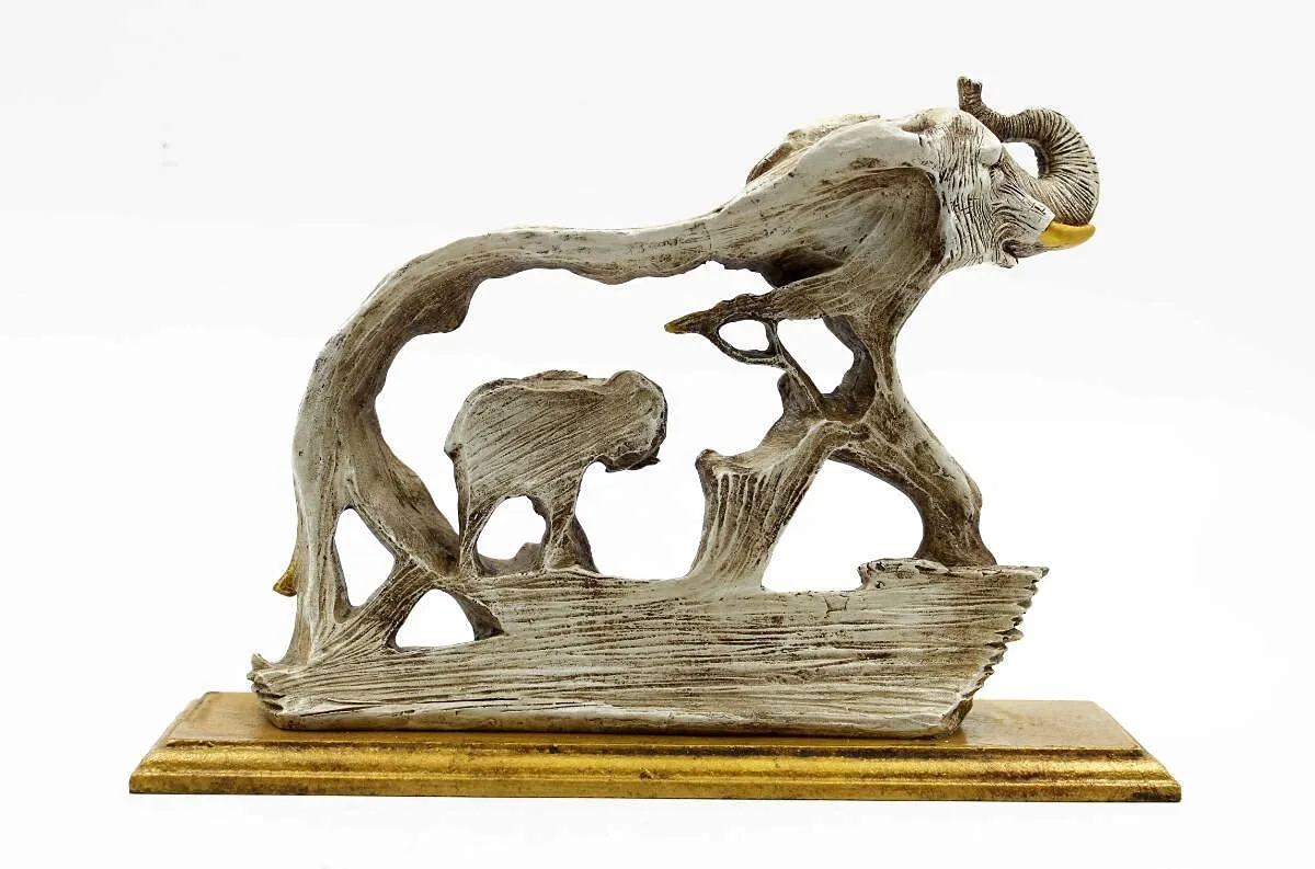 Elephant in Elephant Resin Showpiece | Decorative Elephant Family Statue for Home & Office Décor