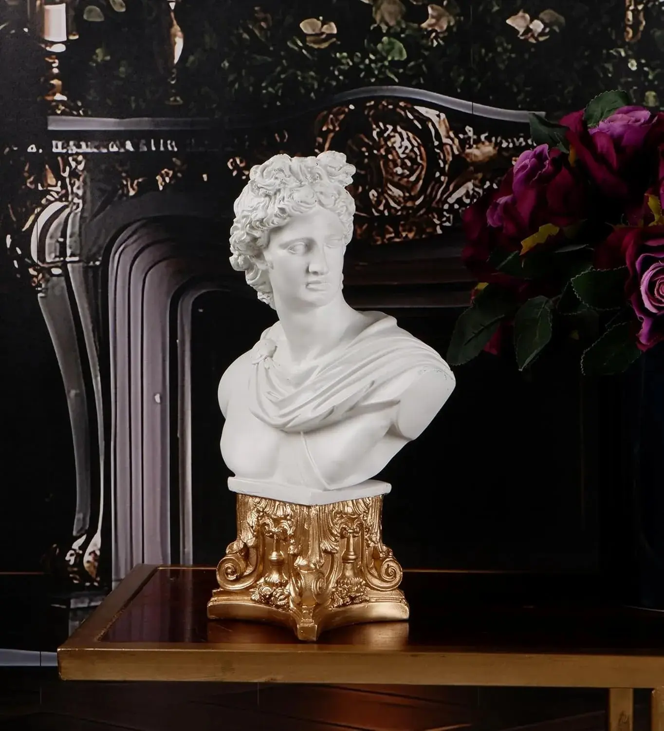 Roman Lady Resin Statue | Elegant Classical Lady Showpiece for Home & Office Décorman Lady