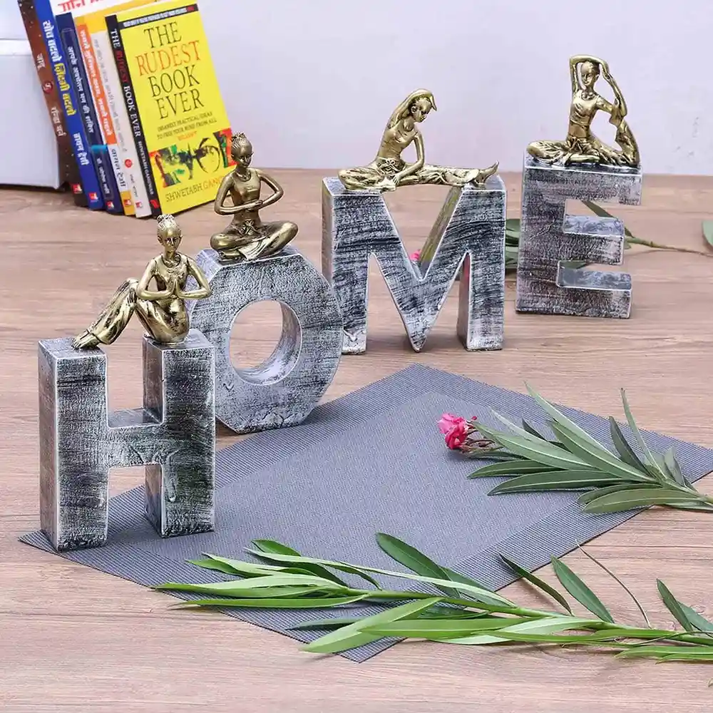 Yoga Lady Resin Showpiece | Meditating Decorative Statue for Home & Office Décor