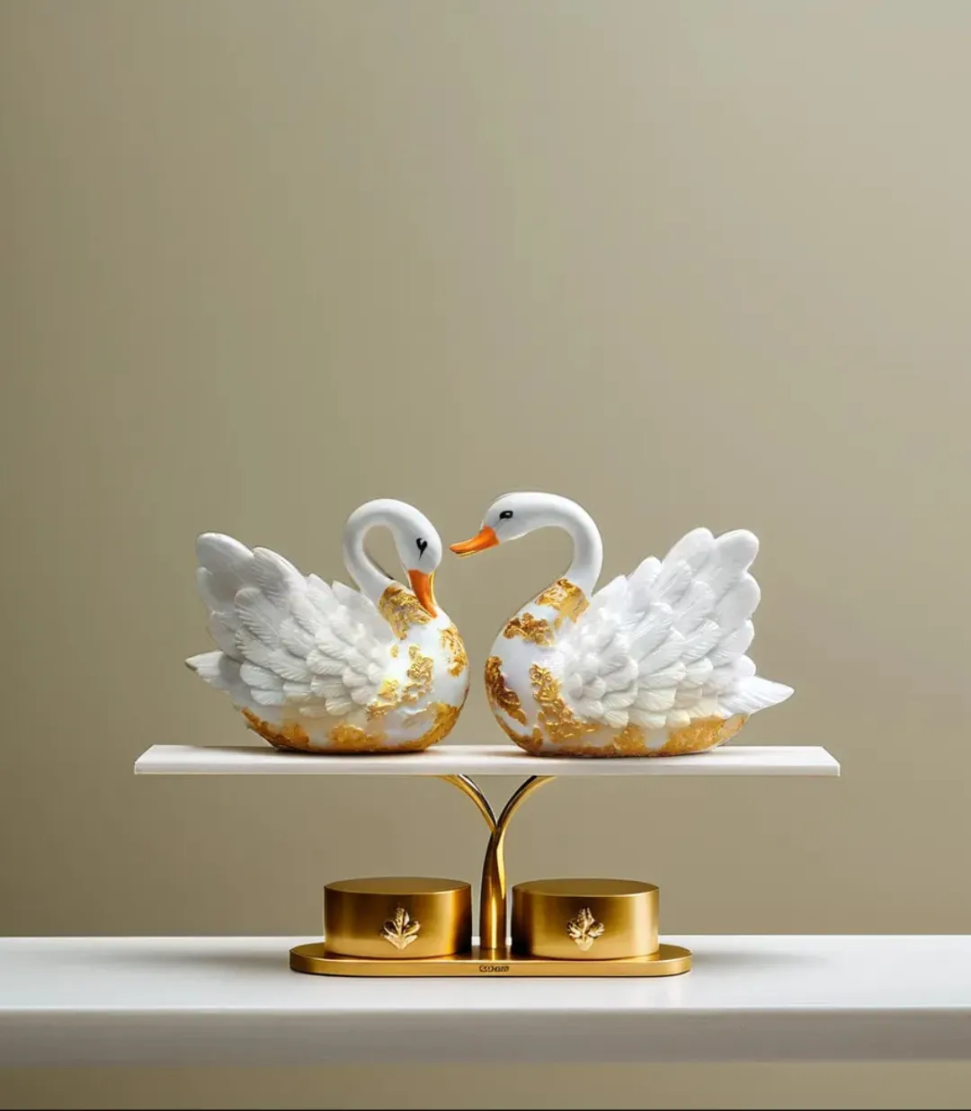 Gold Duck Resin Showpiece | Elegant Deco...