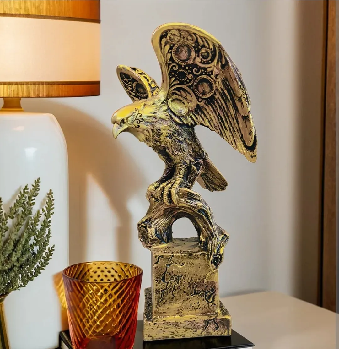 Eagle Resin Showpiece | Decorative Eagle Statue for Home & Office Décor