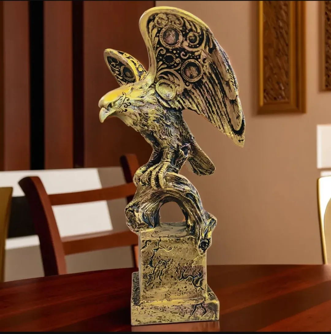 Eagle Resin Showpiece | Decorative Eagle Statue for Home & Office Décor