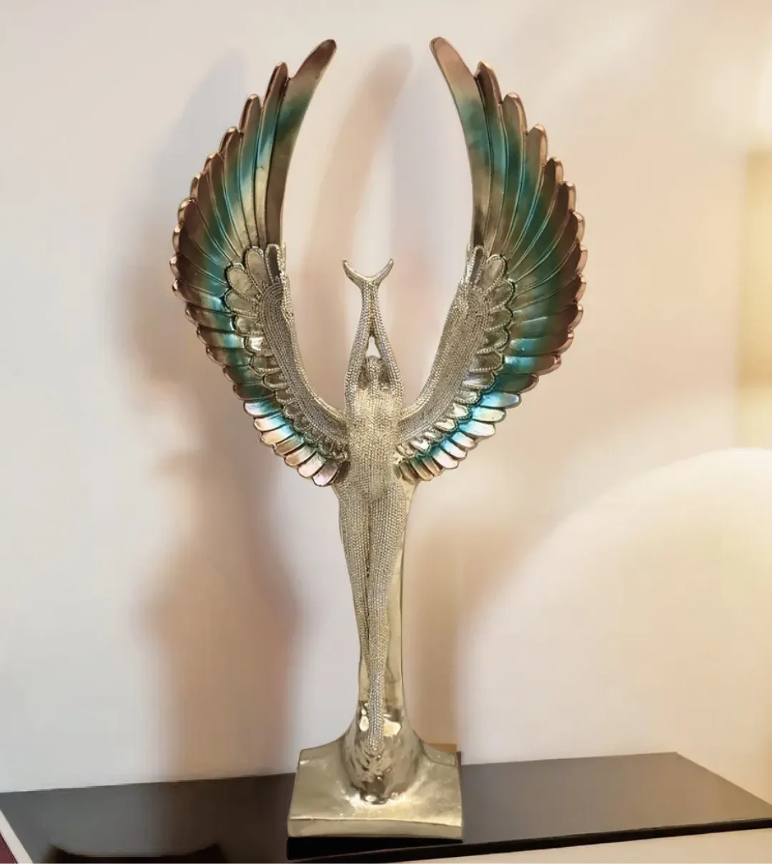 Wings Pari Resin Showpiece | Elegant Ang...
