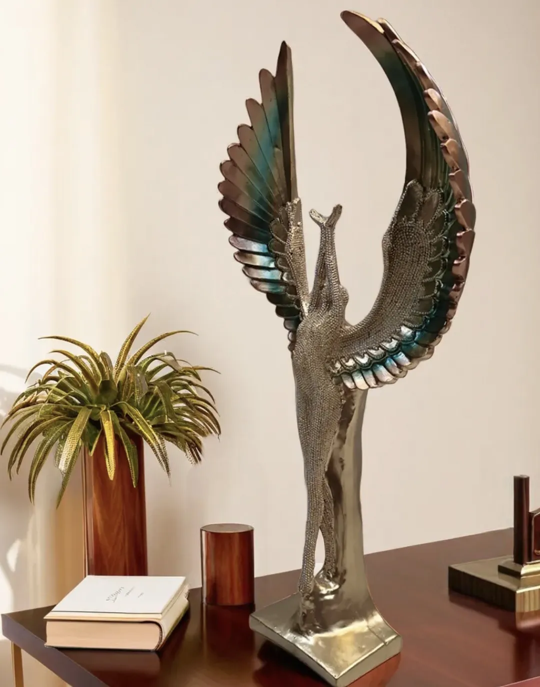 Wings Pari Resin Showpiece | Elegant Angel Fairy Decorative Statue for Home & Office Décor