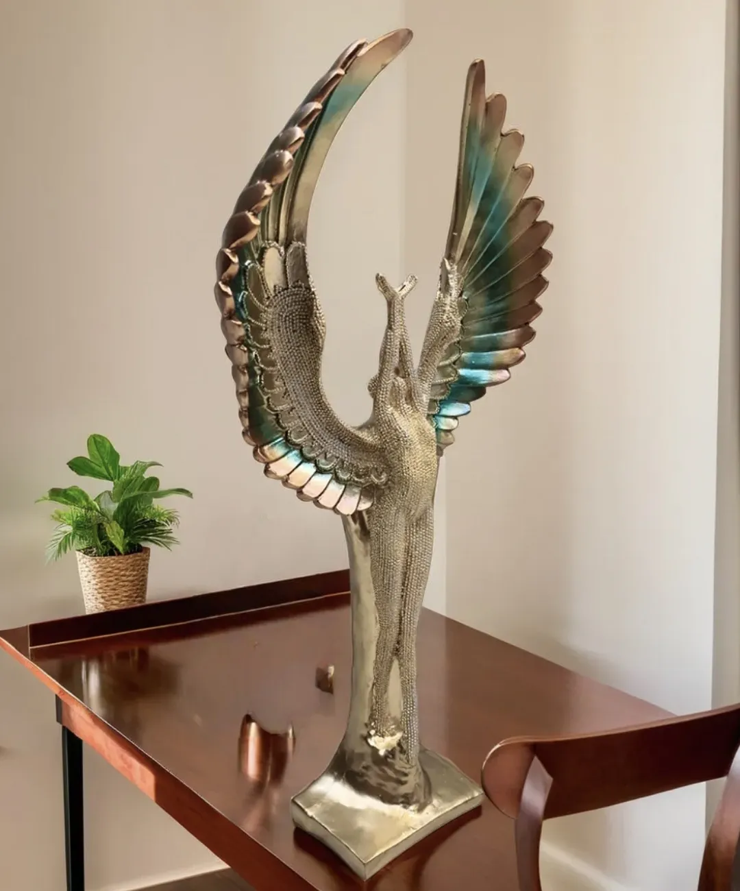 Wings Pari Resin Showpiece | Elegant Angel Fairy Decorative Statue for Home & Office Décor