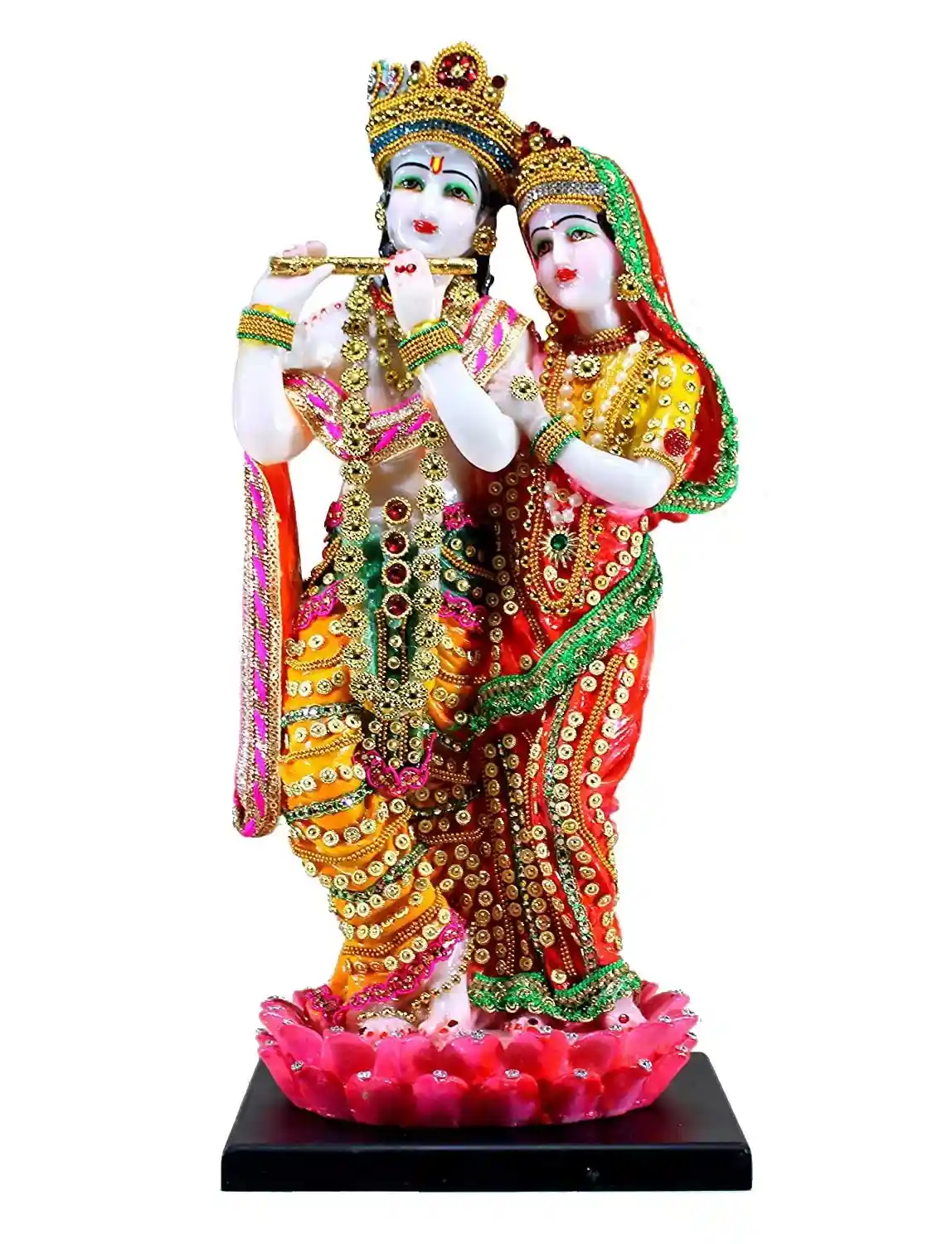 Big Radha Krishna Resin Idol | Divine Decorative Statue for Home Temple & Living Room Décor