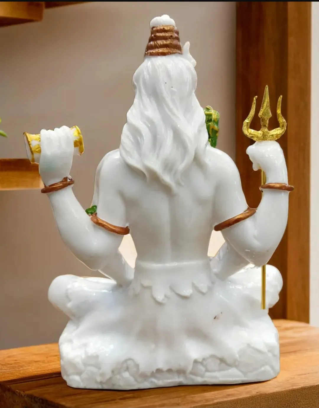 Lord Shiva White Meditating Resin Idol | Mahadev Decorative Statue for Home, Office & Temple Décor