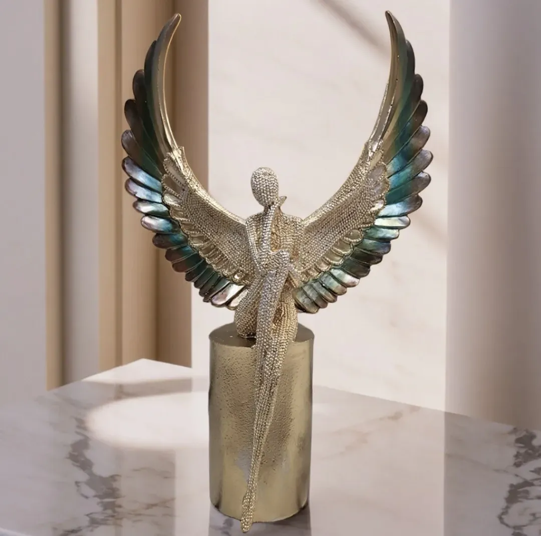 Wings Pari Resin Showpiece | Elegant Angel Fairy Decorative Statue for Home & Office Décor